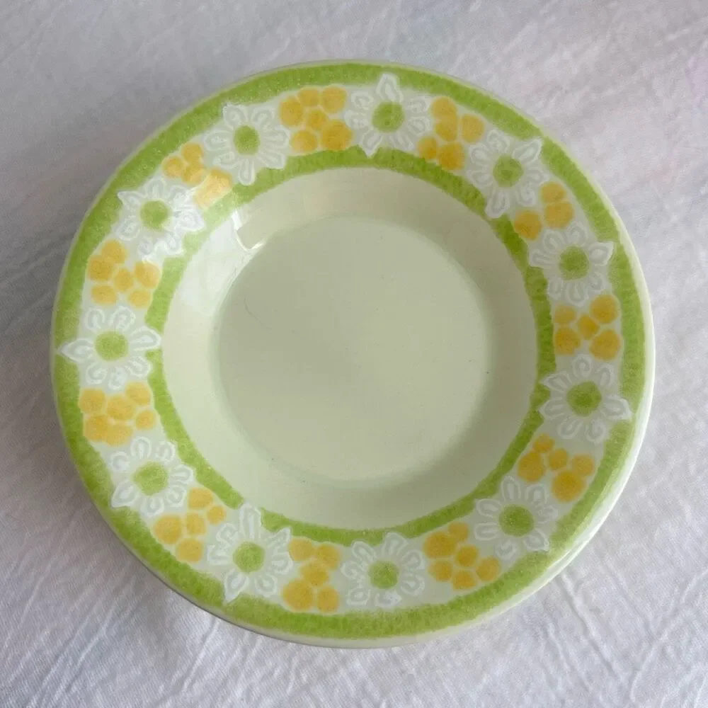 Franciscan Picnic Daisy 70s Vintage Set of 6 Saucers